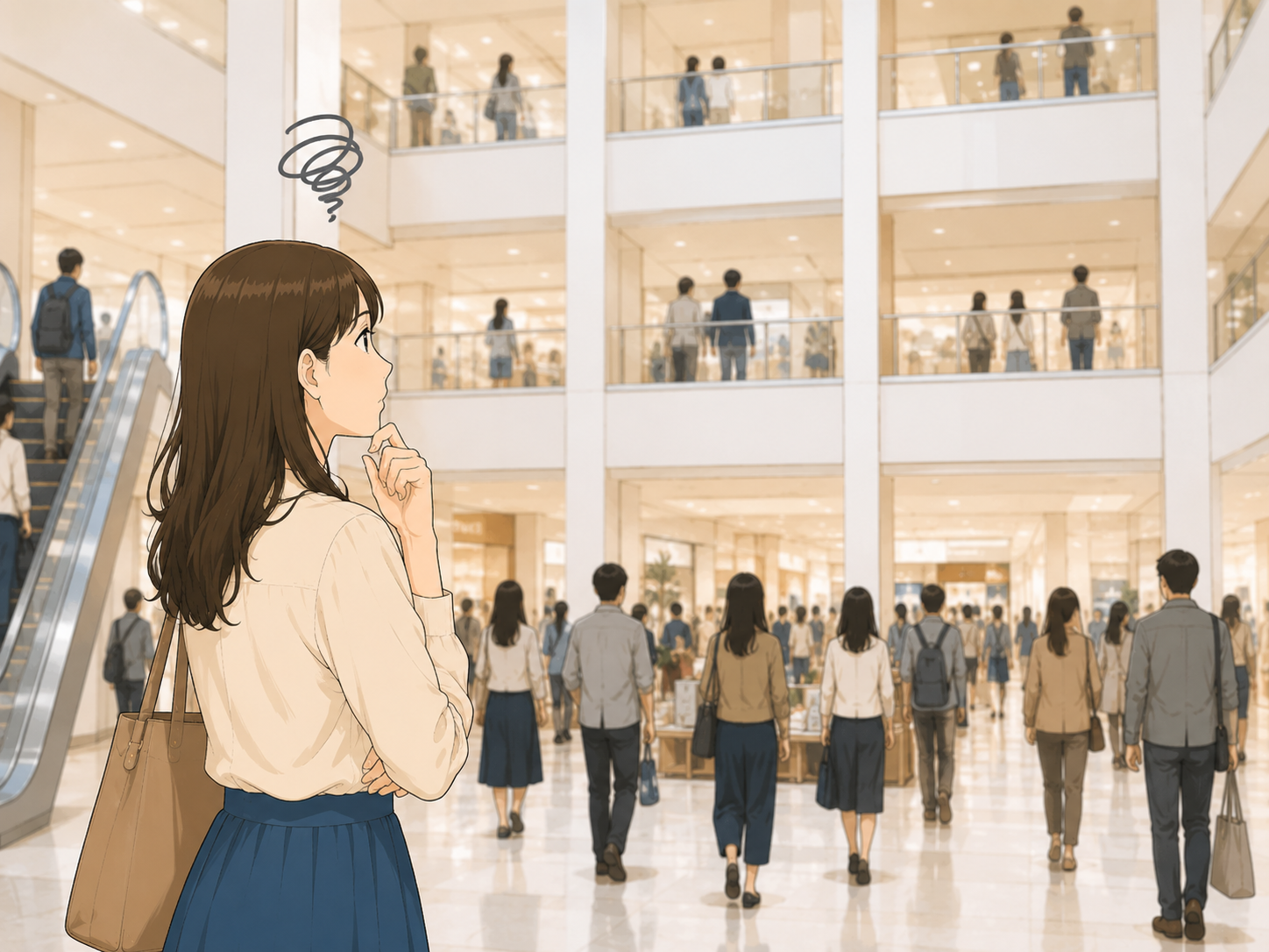上層階への回遊が弱い